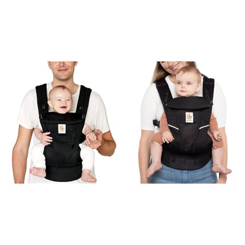 Ergobaby Omni Dream & Breeze Baby Carriers Bundle with Enhanced Lumbar Support, 4 Carry Positions, Newborn to Toddler (7-45 lb)