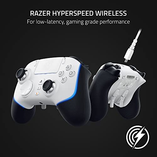 Razer Wolverine V2 Pro Wireless Gaming Controller for PlayStation 5 / PS5 PC: HyperSpeed Wireless - Mecha-Tactile Action Buttons - 8-Way Microswitch D-Pad - 6 Remappable Buttons - Chroma RGB - White by Razer - Image 2