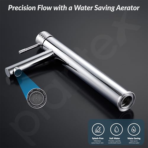 Image of Plantex Wash Basin Mixer Tap /Pure Brass Tap Handle and 304 Grade Stainless Steel Body /Hot & Cold Basin Mixer /Pillar Spout for Wash Basin /Deck Mount - (8013-2, Chrome)