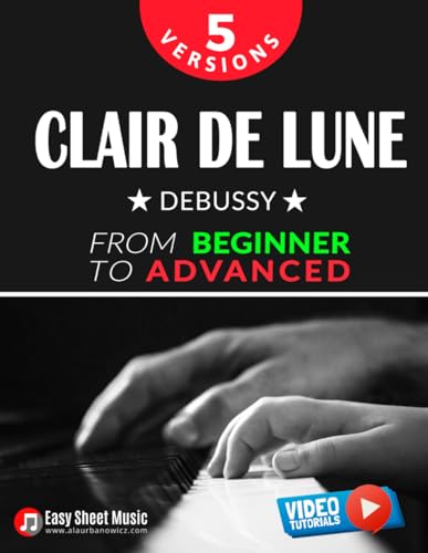 Clair de Lune Debussy partition facile piano cours vidéo débutant