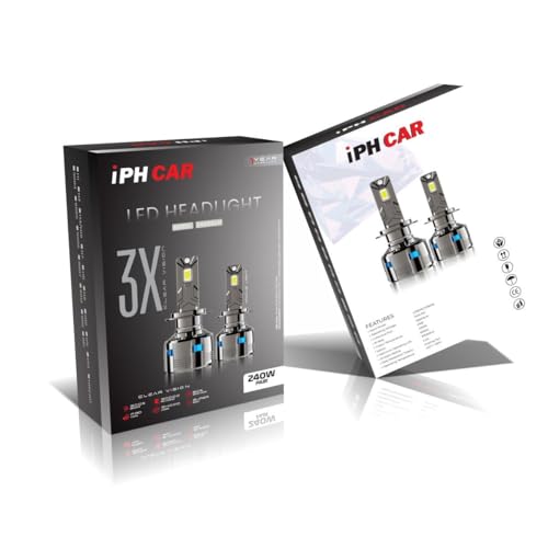 Image of CAMFIRE 380W LED Headlight Bulb, 38000 Lumens Super Bright, Copper Core Heat Dissipation, 300% Brighter IPH CAR LED (H4)