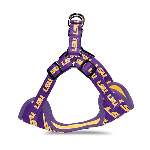 Arnés resistente y de larga duración para perro pequeño con diseño LSU Tigers 4