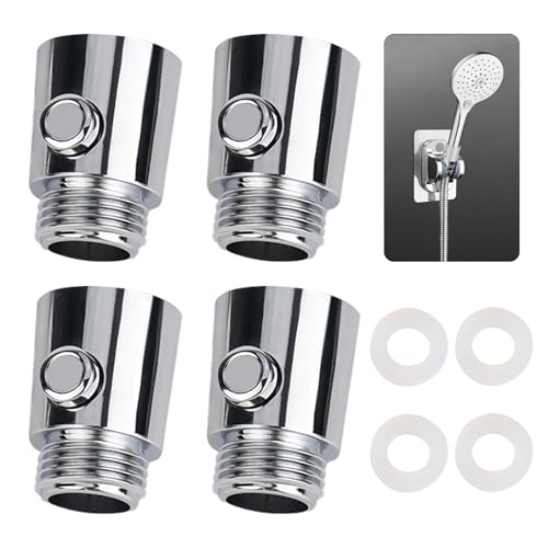 YYTECH Válvula de cierre, 4 unidades, cabezal de ducha, tope de agua, limitador de flujo de agua, válvula de regulación, válvula de cierre para ahorro de agua para ducha Head Handbrause
