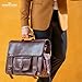 Handmade World Leather Laptop Messenger Bag For Men 'Executive Elegance' Fits 18 Inch Computer Satchel Briefcase For Work Office Business (Brown, 18 Inches)