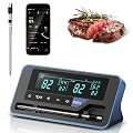 Alfolive 2025 AI Wireless Meat Thermometer, Smart Bluetooth Meat Thermometer Digital, ±0.5°F High Accuracy, Grill Temperature Probe for BBQ, Grilling, Smoker, Oven, Cooking, Air Fryer, 1 Probe