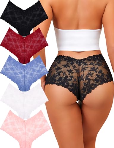 Take Talk Sexy Lace Underwear Panties Lingerie Gift for Women Wife 5 Pack Plus Size Womens Fall Clothes Fashion Clothing 2026