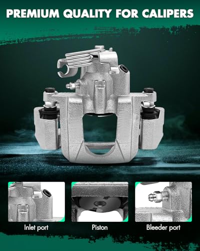 Image of SCITOO Rear Left Brake Caliper With Bracket 18B5263 Compatible For Ford For Explorer 2011-2019,For Ford For Flex 2010-2014,For Ford For Taurus 2013-2019,For Lincoln For MKT 2010-2014