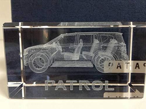 6代目 パトロール Y62 2010年式 サファリ 3Dクリスタル ガラス ペーパーウェイト オブジェ 文鎮 置物 ノベルティ