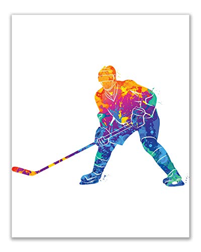 Hockey Wall Art Prints - Set Of 4 (8X10) Unframed Hockey Posters - Hockey Room Decor For Men Kids Teenagers - Hockey Poster Set For Bedroom Man Cave - Hockey Wall Decor - Hockey Boys Bedroom Decor - Girls Dorm Room #TOP7