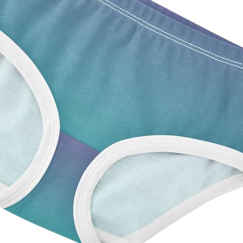 Joisal Violet Light Sea Green Gradient Little Girl Panties Toddlers Underwear Floral Cotton Designer Briefs Undies Kids 2t4
