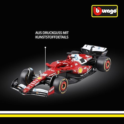 Bburago – Ferrari SF-25 F1 2025#16 Leclerc, Diecast-Modellauto 1:43, realistische Miniatur des F1-Wagens, mit offizieller Ferrari-Lizenz… – Ansicht 5