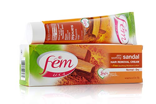 Fem Hair Removal Cream - Sandal 120gm [For normal & dry skin]