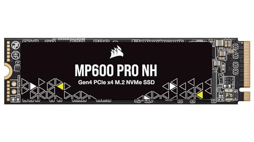 Corsair MP600 PRO NH 1 TB SSD PCIe Gen4 x4 NVMe M.2 - TLC NAND de Alta Densidad - M.2 2280 - Compatibilidad con DirectStorage - Hasta 7.000 MB/s - Sin Disipador de Calor - Negro