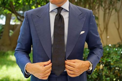 Image of OTAA Floral Necktie Casual Ties for Men - Perfect Neck Tie for Groomsmen Wedding Ties or Formal Occasions