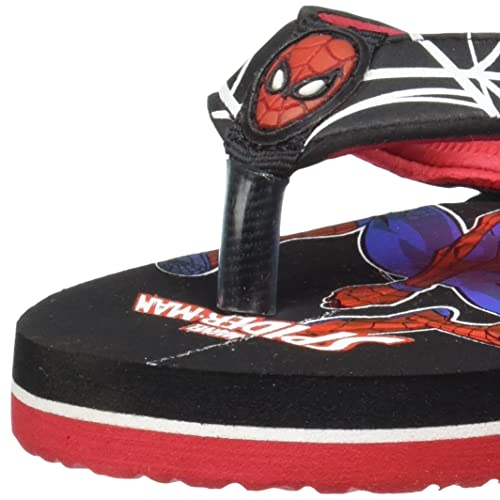 Image of Kidsville Spiderman Printed Blue Flipflops for Boys