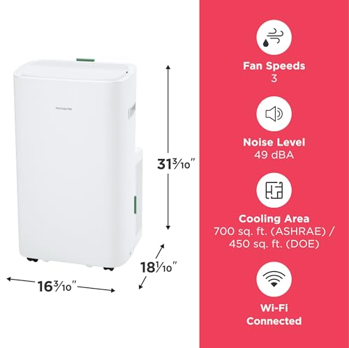 Image of Frigidaire 14,000 BTU Smart Portable Air Conditioner with Wi-Fi, White