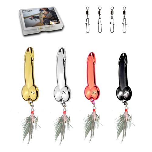 Bass Fishing Lure Fishing Spoons Topwater Fishing Lures with Trebles Hooks Trout Fishing Lures Fishing Tackle for Freshwater and Saltwater Fishing Gifts for Men
