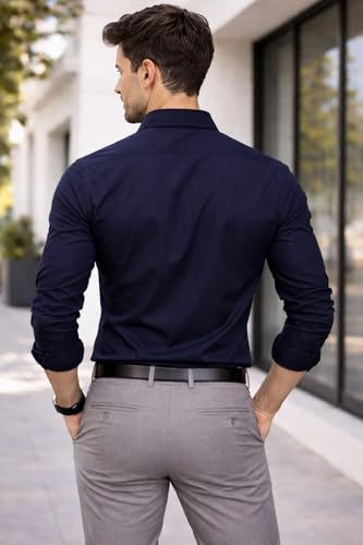 Image of Tagas Men's Shirt|Men's Everday Regular Fit Solid Shirt | Cotton Rich |Men's Washed Cotton Twill Casual Shirt - Regular Fit|(Available in Plus Sizes)