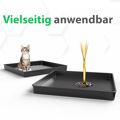 BigDean Allzweckwanne 60x60x7cm ideal als Grillrost Wanne, Kotwanne oder Mörtelwanne – hochwertige Kunststoff Wanne