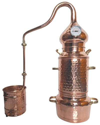 Dr. Richter 2L Destille mit XXL-Kolonne - großer Dampfraum, Kolonnenbrennerei ätherische Öle, Hydrolate 2 Liter