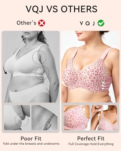 Image of VQJ Women's Wireless Jelly Full Coverage Bra Push Up Support Seamless