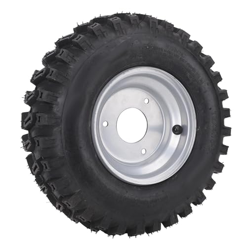 Generic 13x4.1-6 ATV Tires, 6 Inches Tubeless ATV & UTV Tires with 3 Hole Rim, All Terrain ATVs Wheel, Go Kart Tire and Rims for Quad, Drift Trike, 4 Wheelers, Mini Bike, Lawn Mower