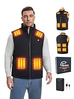 Rrtizan Fleece Heated Gilet for Men & Women, 9 Heat Zones with Power Bank, 3-Temp Sleeveless Jacket, Machine Washable for Camping, Hiking, Daily Commute (805-S)