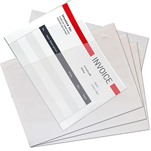 Veloce e facile da usare: hanno una parte anteriore in plastica trasparente e un libro tascabile autosigillante con una fessura aperta lungo il bordo superiore del retro che rende l'inserimento di documenti e incollarli sui pacchetti un gioco da ragazzi assoluto.
