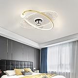 50-cm-Deckenventilatoren mit Beleuchtung und Fernbedienung, leiser 3-Gang-Lüfter, LED-Deckenleuchten, dimmbar, mit Timer, für Schlafzimmer, Wohnzimmer, Esszimmer, Ventilatorbeleuchtung