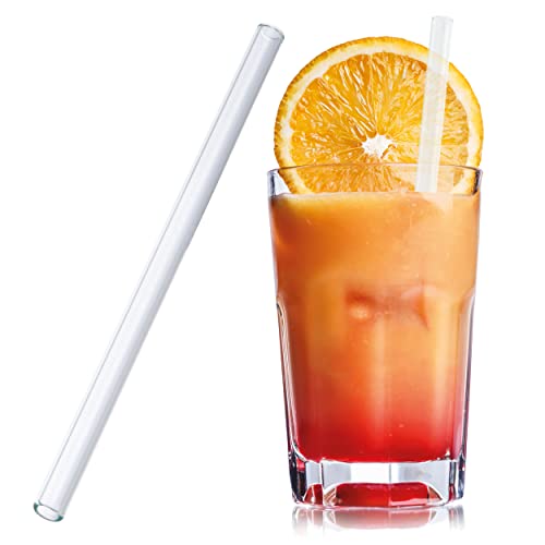 StillRich® Glas Strohhalme 50er Pack - 15 Klare Lange Glasstrohhalme mit Reinigungsbürste - Wiederverwendbare Bubble Tea Trinkhalme - Perfekt für Milchshakes, Smoothies, Tea, Saft Cover