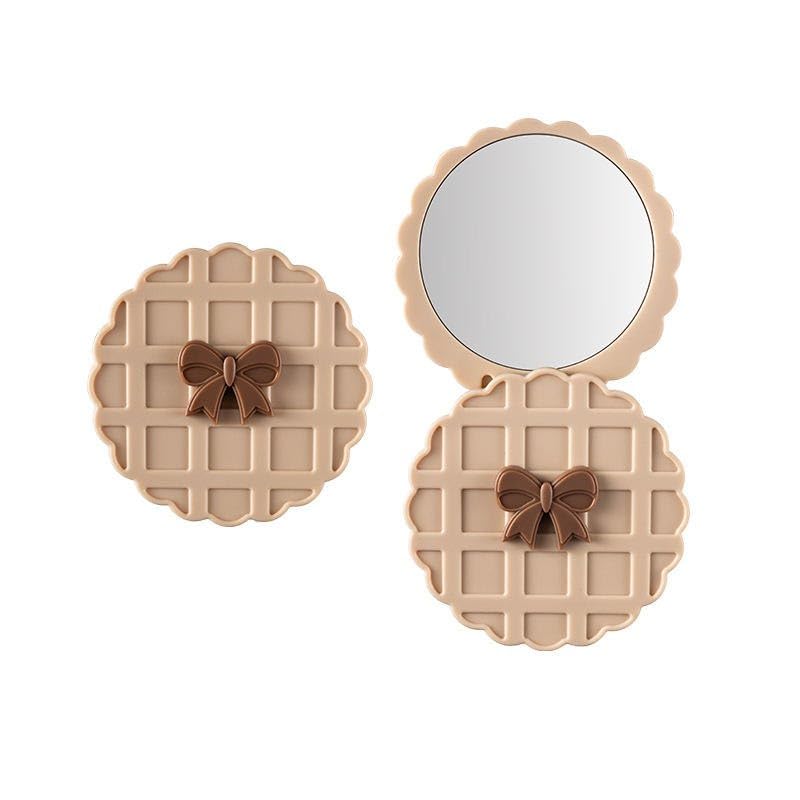 Compact Pocket Makeup Mirror for Women & Girls | Small Dual-Sided Folding Face Mirror | Portable Pocket Size Vanity Mirror for Purse, Travel & Daily Makeup Touch-Ups (Cream)-picture-53