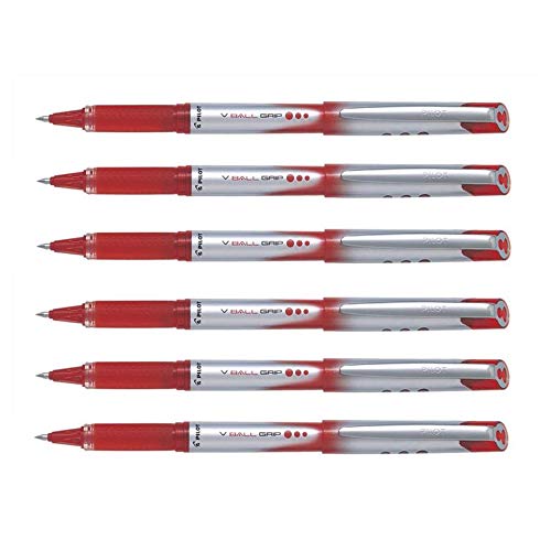 Pilot Tintenroller V-Ball 2254002 – Rot, 0,5 Mm Strichstärke, Mit Gummi-Griff!