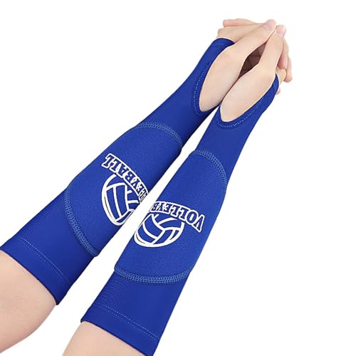 Pocoiau 1 Par De Mangas Voleibol Protectores Muñeca Coderas Que Pasan Las Mangas Del Antebrazo Protector Mano Soporte Para Antebrazo