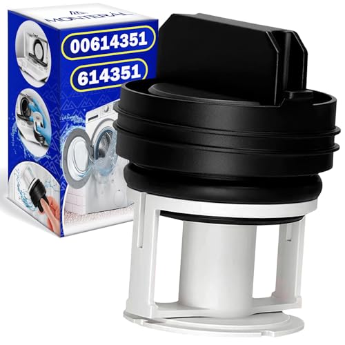 Pelusas Filtro Lavadora 74 x Ø 52 mm con Código Original 00614351 614351 para Bosch para Balay para Constructa para Siemens para Neff - Garantía de 10 Años - MONTERAL