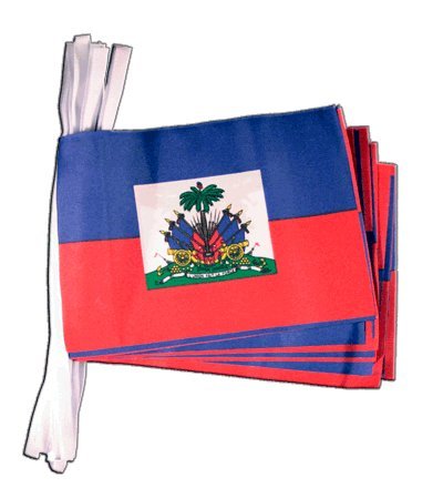 Guirlande drapeau Haiti de 5,9 m pour animer vos soirees culturelles en plein air