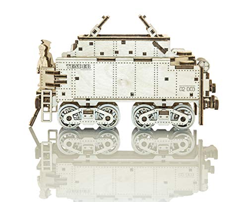 Wooden.city 3D Mechanical Diy Steam Locomotive - Train Model Kits For Adults - 3D Wooden Puzzles - Trains For Adults - Wooden Model Train - Wooden Models For Adults To Build - 3D Puzzle Model Kits #TOP5