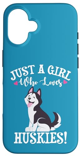 Womens Just A Girl Who Loves Siberian Husky Dog Lover �X�}�z�P�[�X iPhone 16 �p