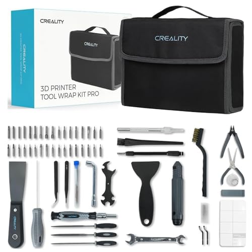 Creality Offiziell 3D Drucker Tool Kit 3D Drucker Werkzeuge Kit, 74 Stücke 3D Drucker Werkzeug Wrap Kit Pro 3D Drucker Zubehör mit Aufbewahrungstasche Creality Offiziell 3D Drucker Tool Kit 3D Drucker Werkzeuge Kit, 74 Stücke 3D Drucker Werkzeug Wrap Kit Pro 3D Drucker Zubehör mit Aufbewahrungstasche