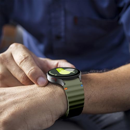 Image of WRIGSS Samsung Galaxy Watch 7 6 5 4 FE Original Style Wavy Silicone Line Sport Straps 40mm 44mm Standard & Classic