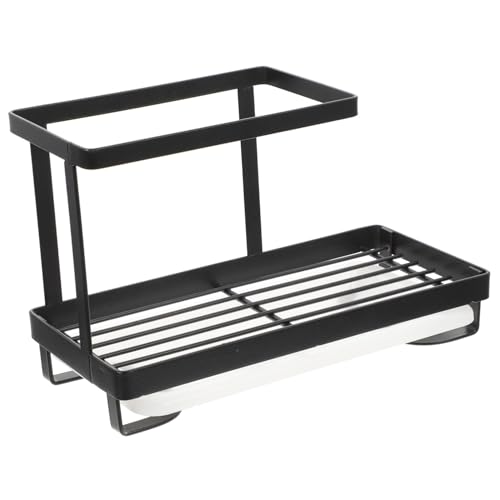 GALPADA Soporte de Esponja de Drenaje de Cocina Organizador de Fregadero Inoxidable para Evitar Acumulación para Accesorios de Limpieza