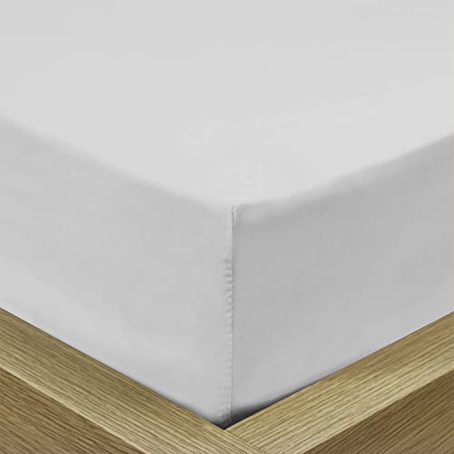 Spannbettlaken für Queen-Size-Bett, Fadenzahl 400, 100 % ägyptische Baumwolle, tiefe Taschen, kühles Grau Cover