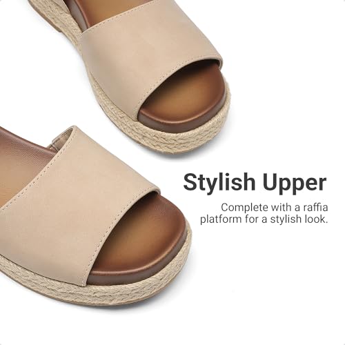 Image of DREAM PAIRS Girls Platform Wedge Open Toe Espadrille Sandals with Buckle Ankle Strap for Little Kid /Big Kid