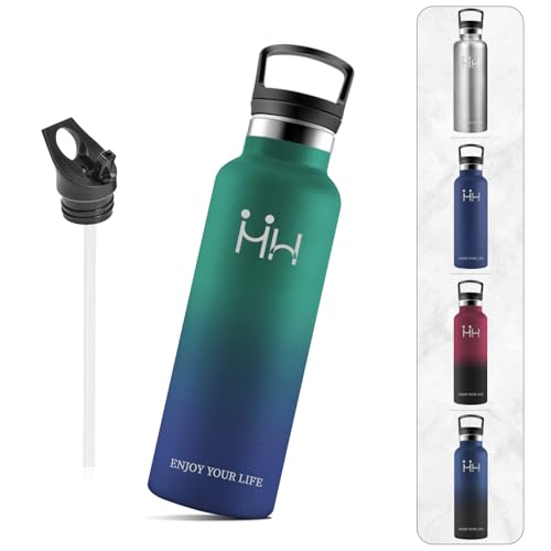 BOONSHAK 水筒 750ml 炭酸 炭酸対応 ストロー付き 保冷 ステンレスボトル 広口 保冷ボトル スポーツドリンク対応 洗いやすい 漏れ防止 軽量 直飲み ストロー 真空断熱 男の子 子供 保温 女の子 bpaフリー 高校生 ハンドル付き 自転車