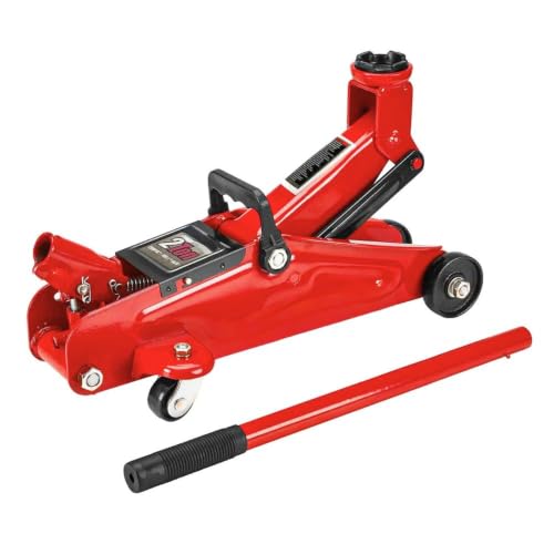 2 Ton Compact Trolley Floor Jack, 4000 lb Steel Hydraulic with Quick Lift