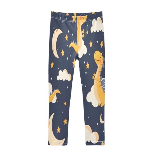 Bolaz Toddler Girls Leggings Printed Yoga Pants Leggings Dinosaur Star Moon for Kids