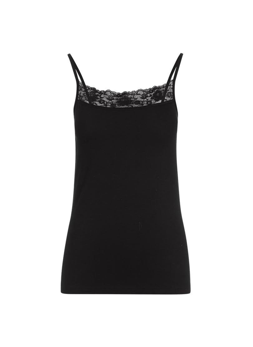 TRIGEMA Spaghettiträger Unterhemd mit Spitze