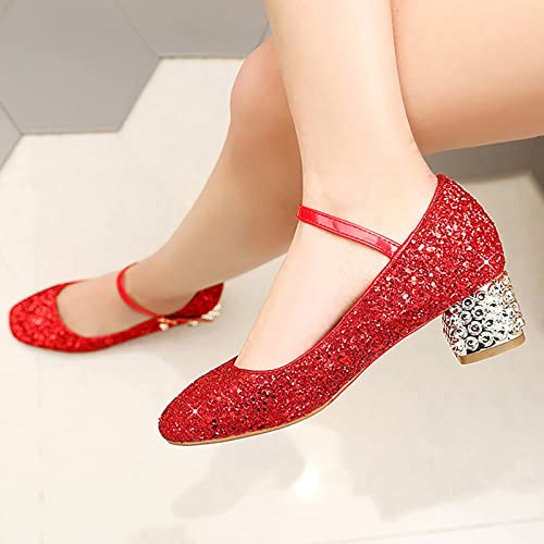 Children Girl Casual Shiny 4.5cm High Heel Shoes Closed Toe Hook And Loop Buckle Party Wedding Princess Girl Sandals4