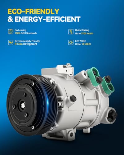 Image of PHILTOP 168312 NEW Air Conditioning AC Compressor with Clutch Compatible with Hyundai Tucson 2016 2017 2.0L