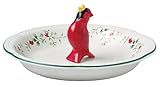 Pfaltzgraff Winterberry 9-1/2-Inch Perfect Pie Plate with Cardinal Pie Bird