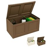 ✅ RICEVERAI - un baule contenitore a 2 moduli con finitura a riquadri effetto legno di colore Wengé, misura 86x40x42 cm. Unisce l’estetica calda del legno alla resistenza della plastica di alta qualità, offrendo una soluzione elegante e funzionale per tenere in ordine ambienti interni o esterni come giardino, terrazzo, balcone o veranda. Prodotto Made in Italy con materiali di prima scelta.